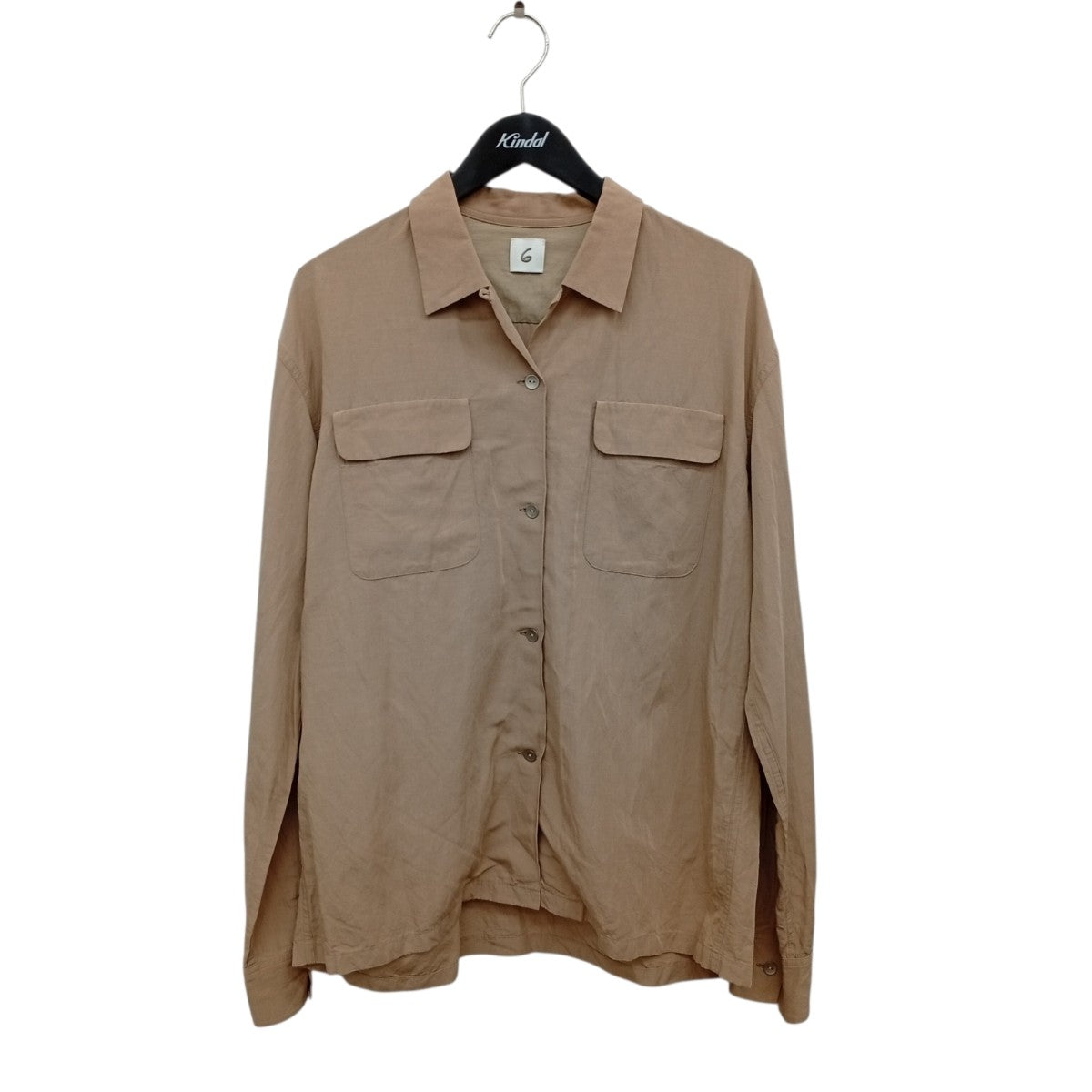 6(ROKU) BEAUTY＆YOUTH オープンカラーシャツ8611-242-0085 OPEN COLLAR SHIRT 古着・中古-1枚目のアイテム画像