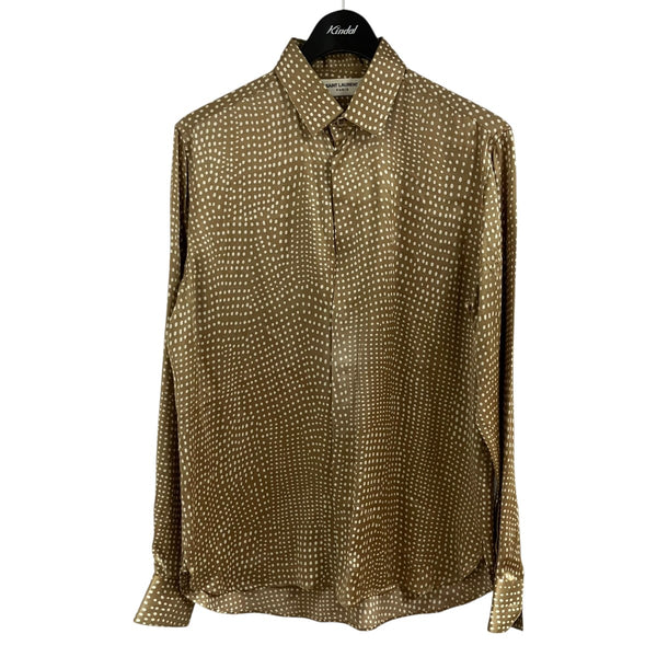 Saint Laurent Paris(サンローランパリ) ランダムドットシルクシャツ