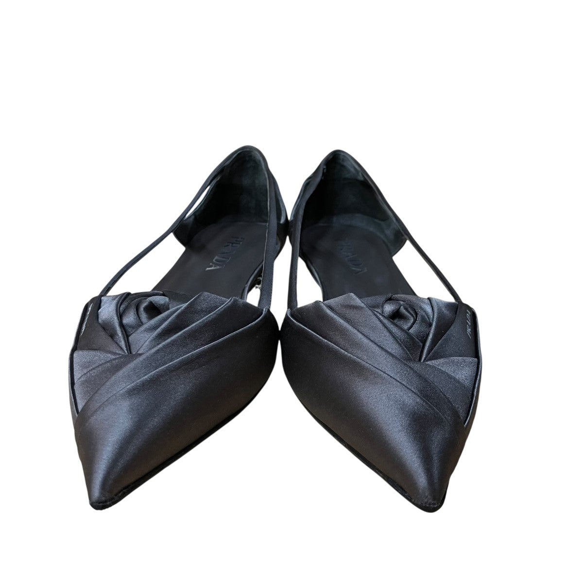 PRADA(プラダ) カットアウトフラットパンプス 1F734N グレー サイズ 36