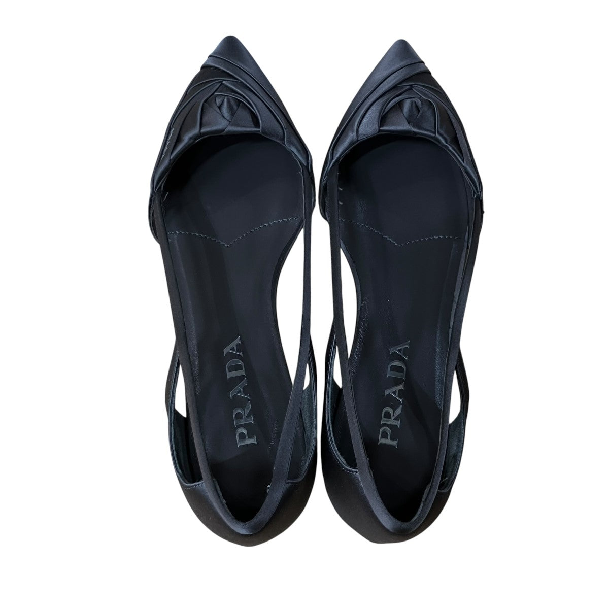 PRADA(プラダ) カットアウトフラットパンプス 1F734N グレー サイズ 36