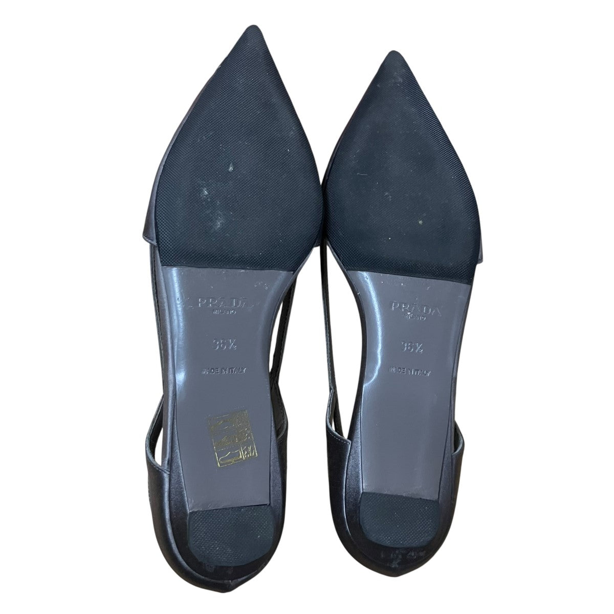PRADA(プラダ) カットアウトフラットパンプス 1F734N グレー サイズ 36