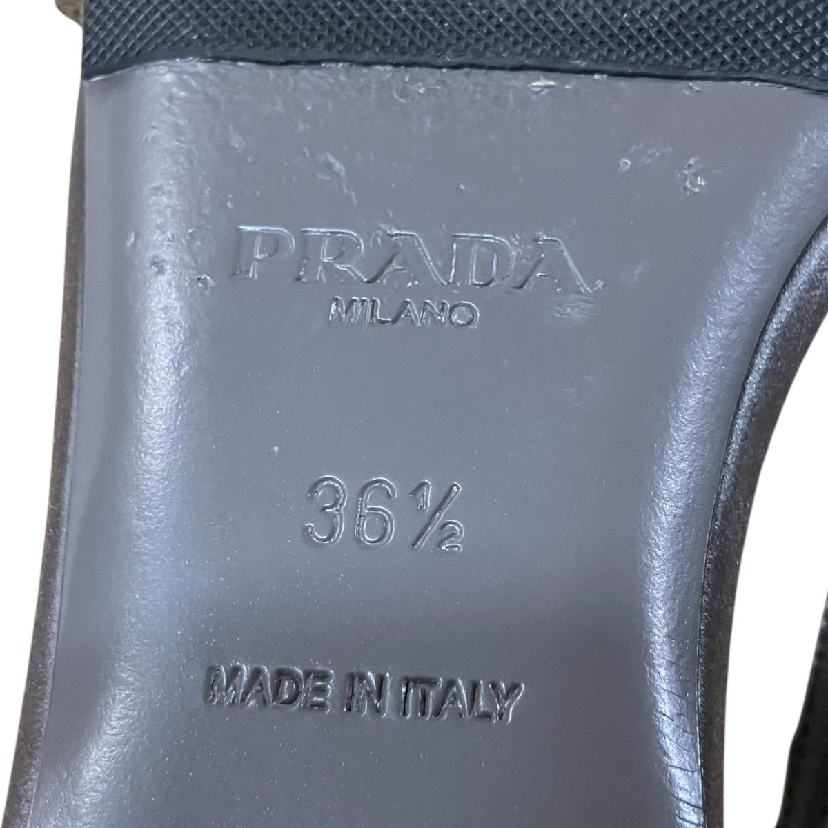 PRADA(プラダ) カットアウトフラットパンプス 1F734N グレー サイズ 36