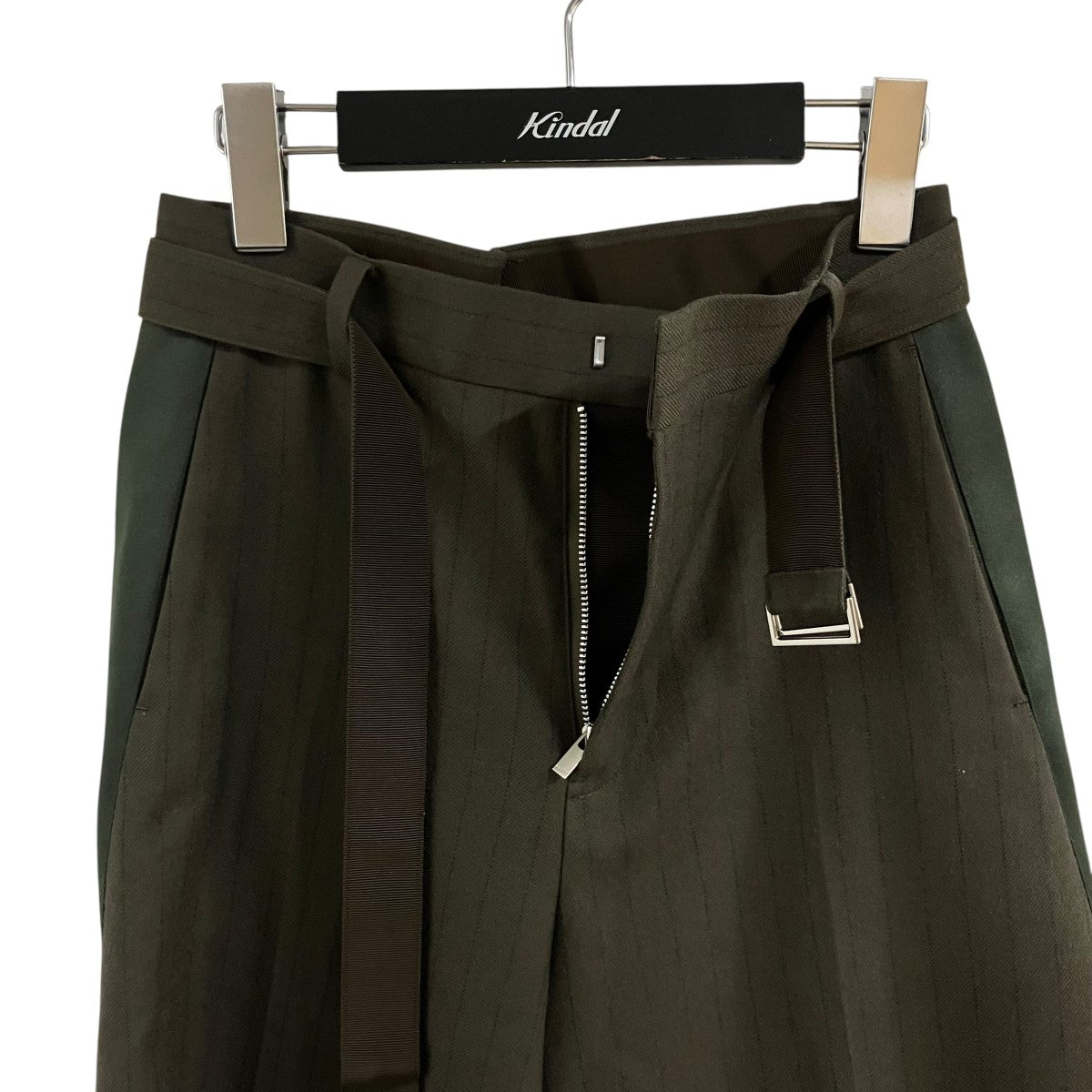 sacai ストライプウールパンツ 古着・中古-3枚目のアイテム画像