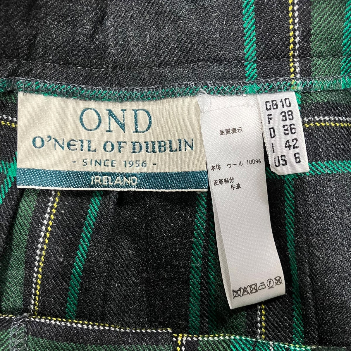 O’NEIL OF DUBLIN チェックスカート 古着・中古-5枚目のアイテム画像