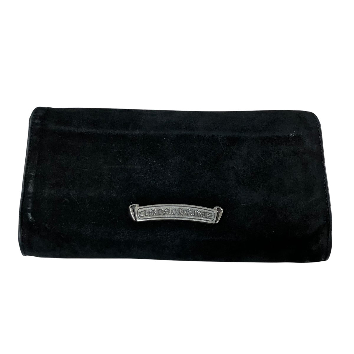 CHROME HEARTS クロスボール ボタン スウェード長財布 ロングウォレット 古着・中古-3枚目のアイテム画像