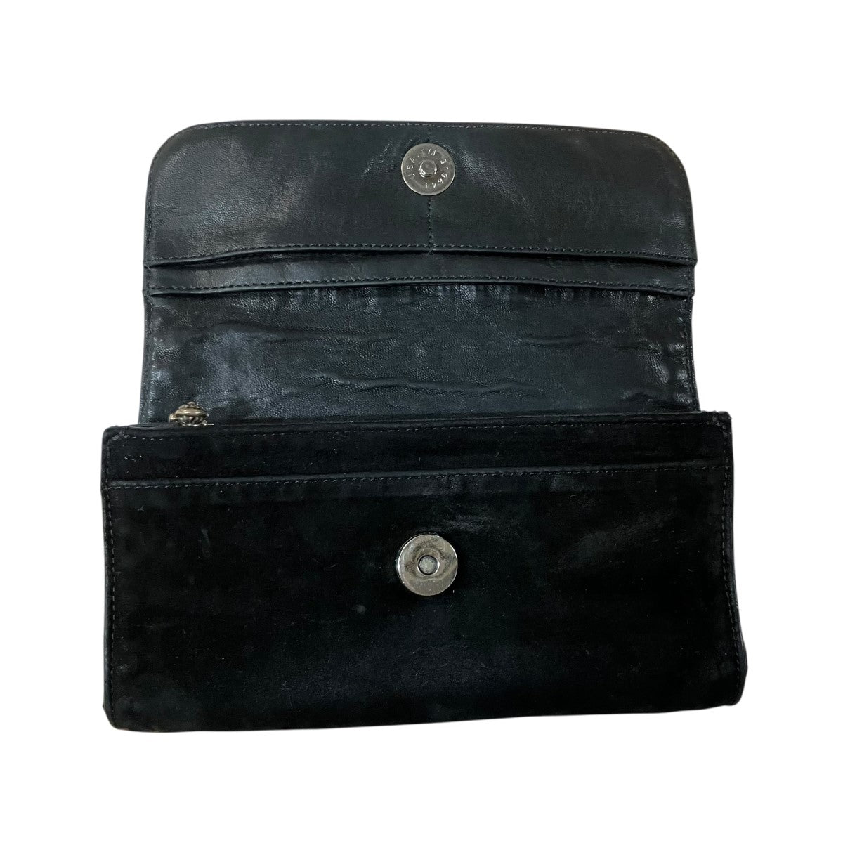 CHROME HEARTS クロスボール ボタン スウェード長財布 ロングウォレット 古着・中古-5枚目のアイテム画像