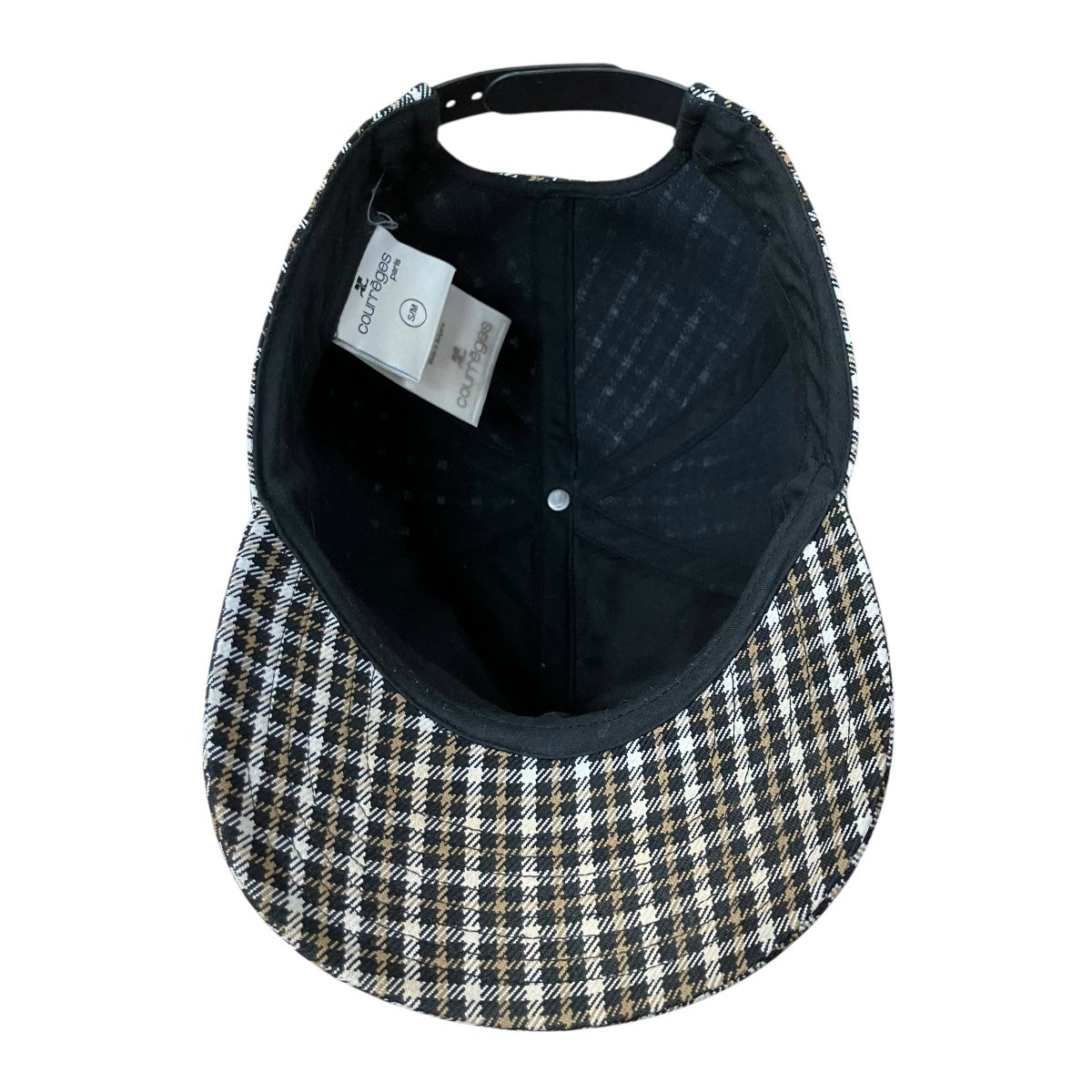 courreges チェックキャップ 古着・中古-6枚目のアイテム画像