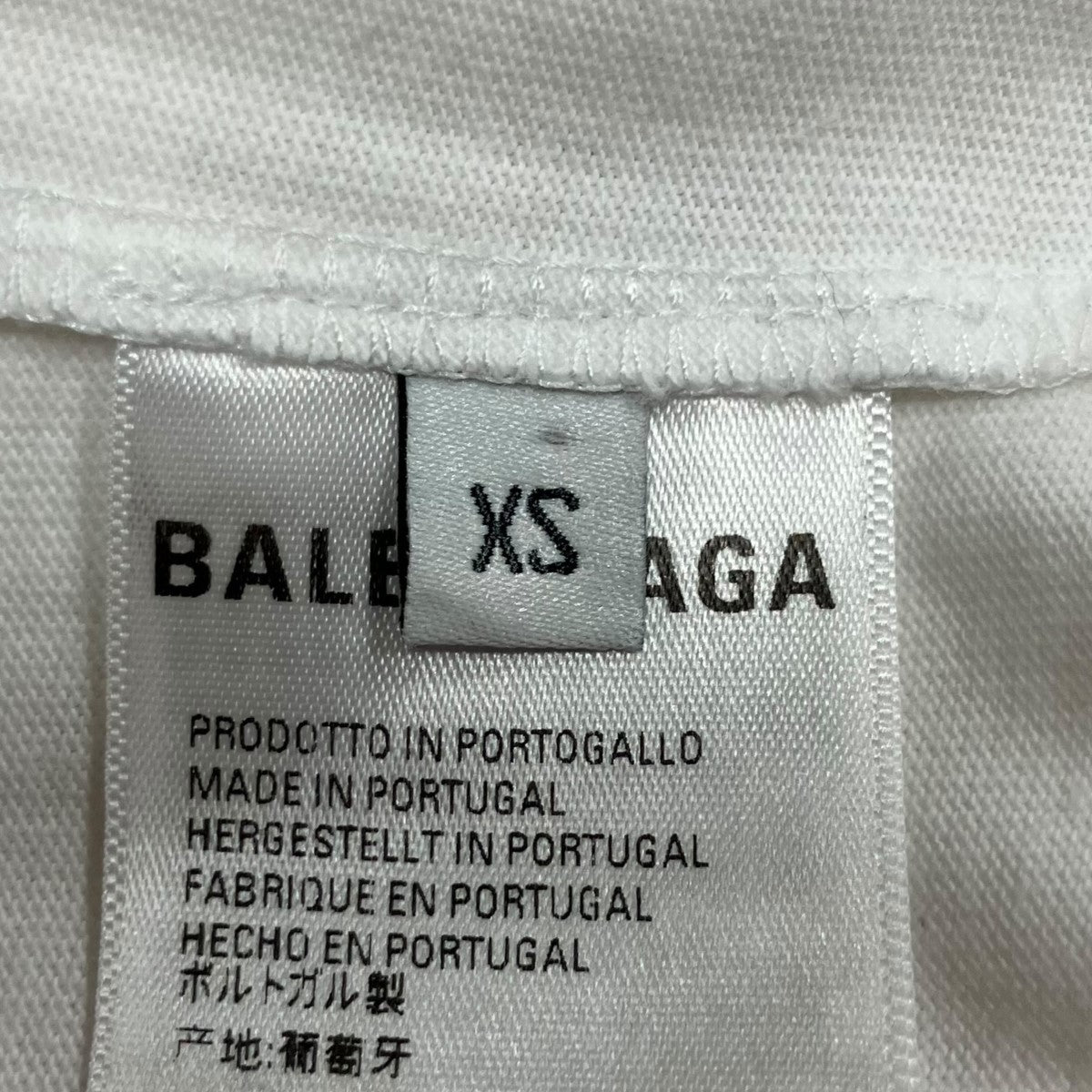 Balenciaga 不規則ロゴプリント 半袖Tシャツ ホワイト BALENCIAGA（バレンシアガ） 両面ロゴプリント 半袖Tシャツ カットソー