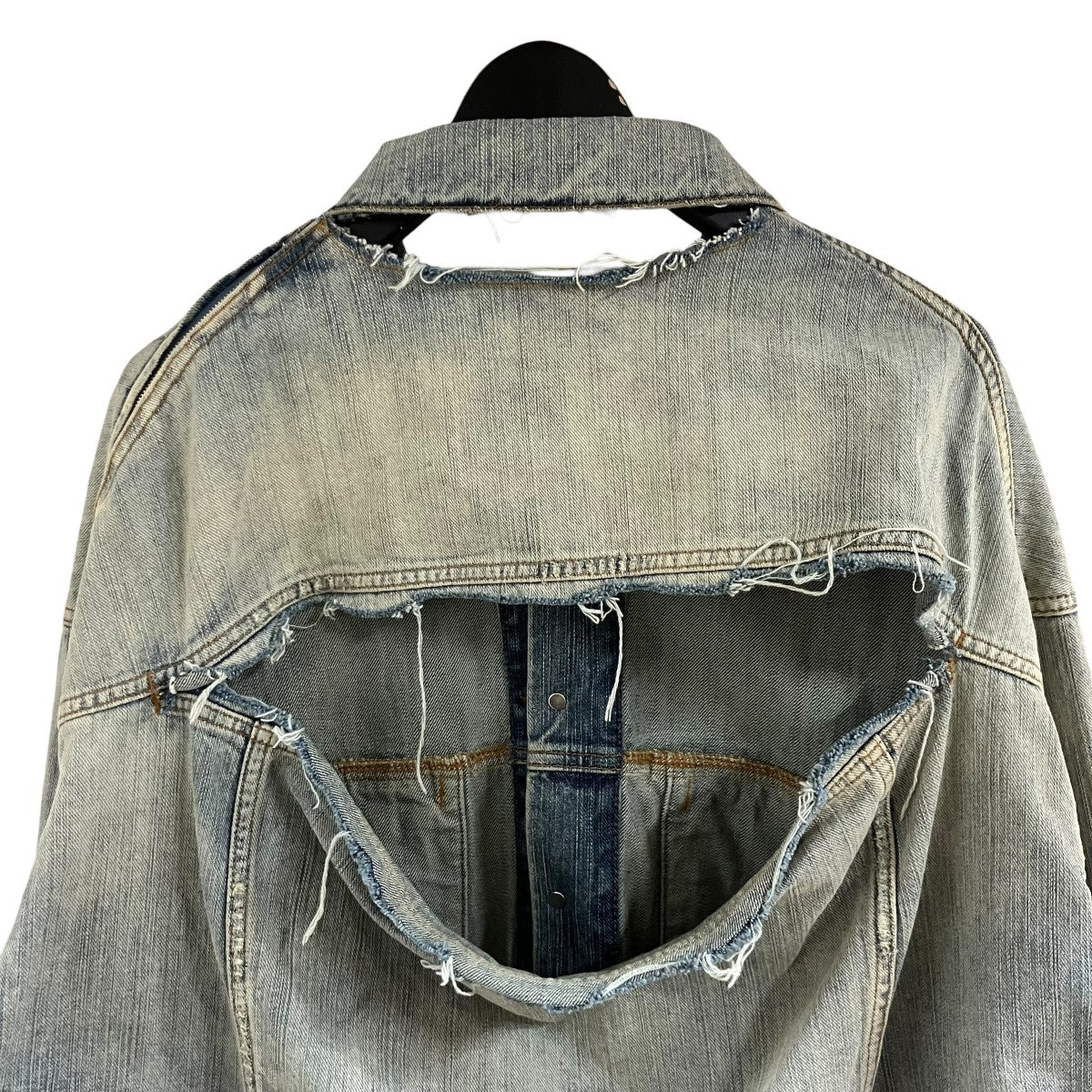 BALENCIAGA デストロイドデタイルデニムジャケット 古着・中古-4枚目のアイテム画像