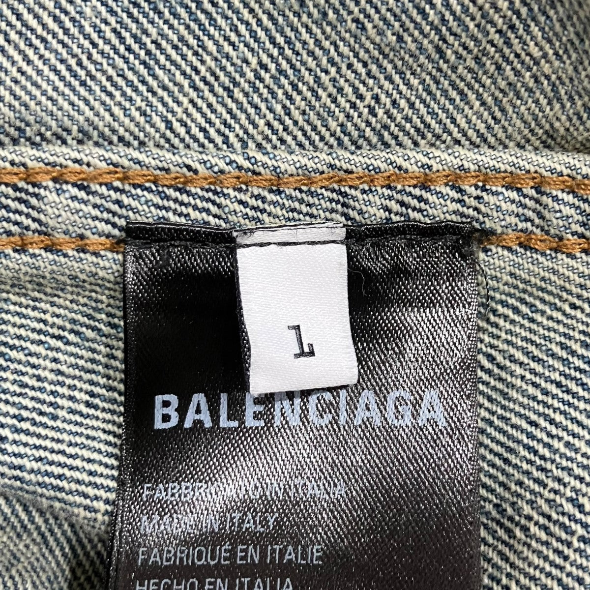 BALENCIAGA デストロイドデタイルデニムジャケット 古着・中古-5枚目のアイテム画像