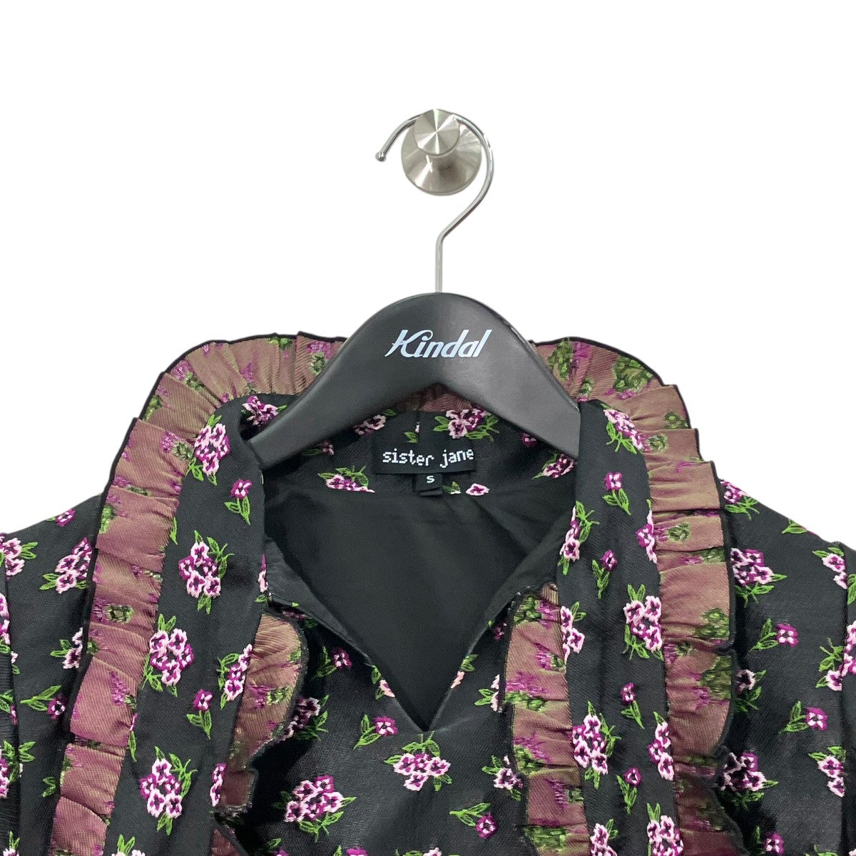 Sister Jane Canopy Jacquard Mini Dressフラワージャガードワンピース32SJ02DR2353BLK 古着・中古-3枚目のアイテム画像