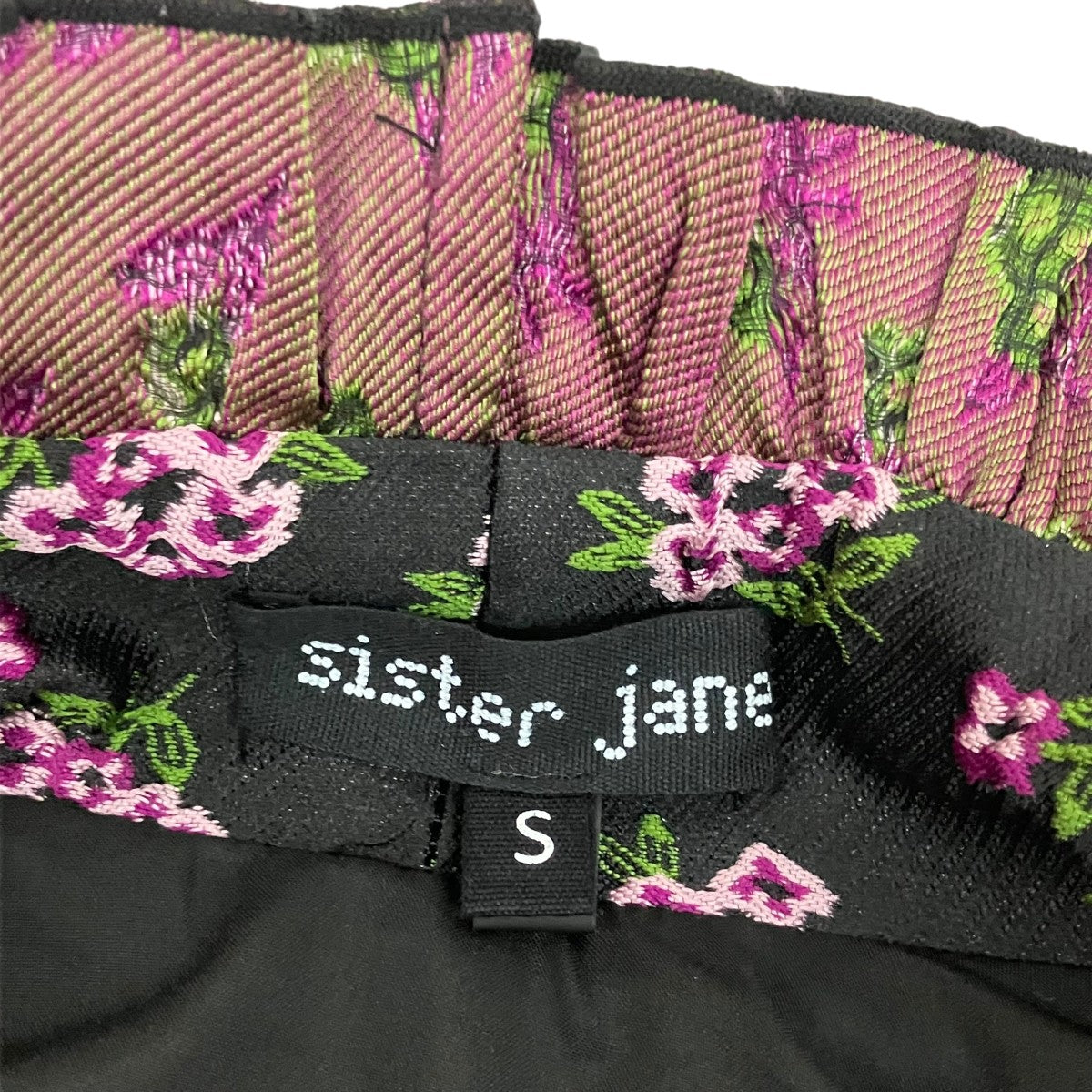 Sister Jane Canopy Jacquard Mini Dressフラワージャガードワンピース32SJ02DR2353BLK 古着・中古-5枚目のアイテム画像