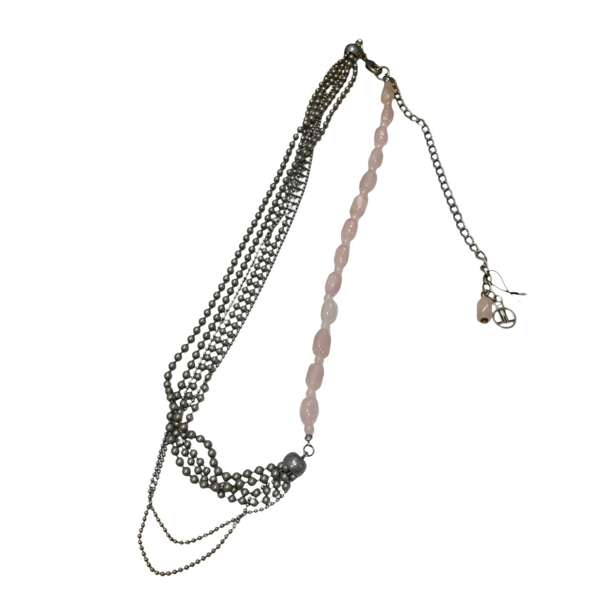 LANVIN ビーズクオーツネックレス 古着・中古-1枚目のアイテム画像