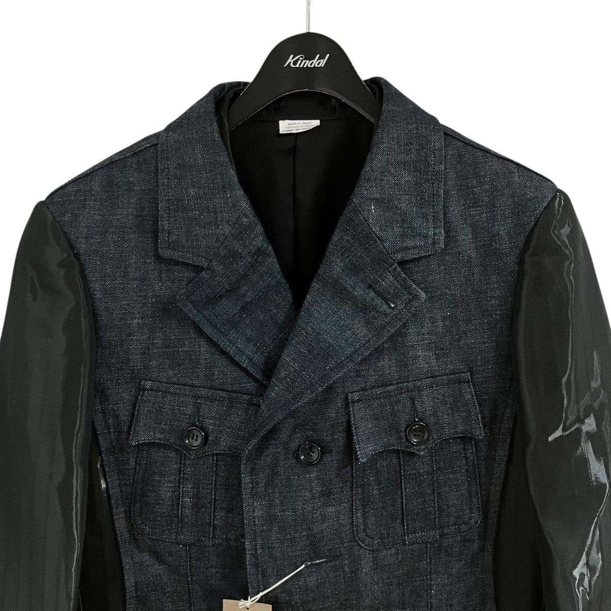 COMME des GARCONS HOMME PLUS デニムドッキングコート 古着・中古-2枚目のアイテム画像