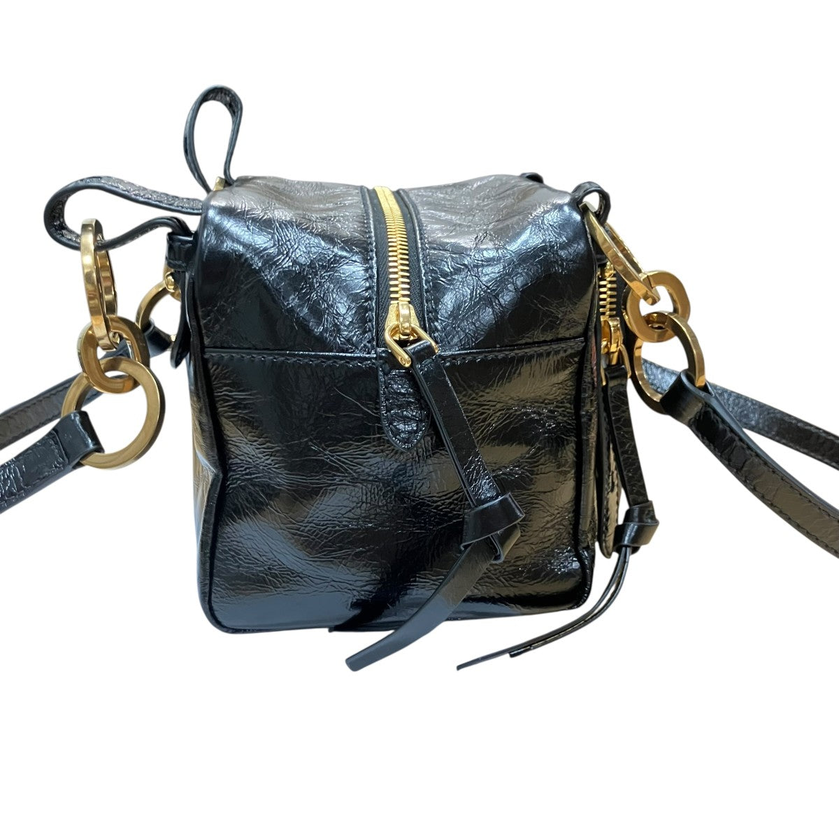 PRADA トップハンドルレザーダングルミニバッグ 古着・中古-3枚目のアイテム画像