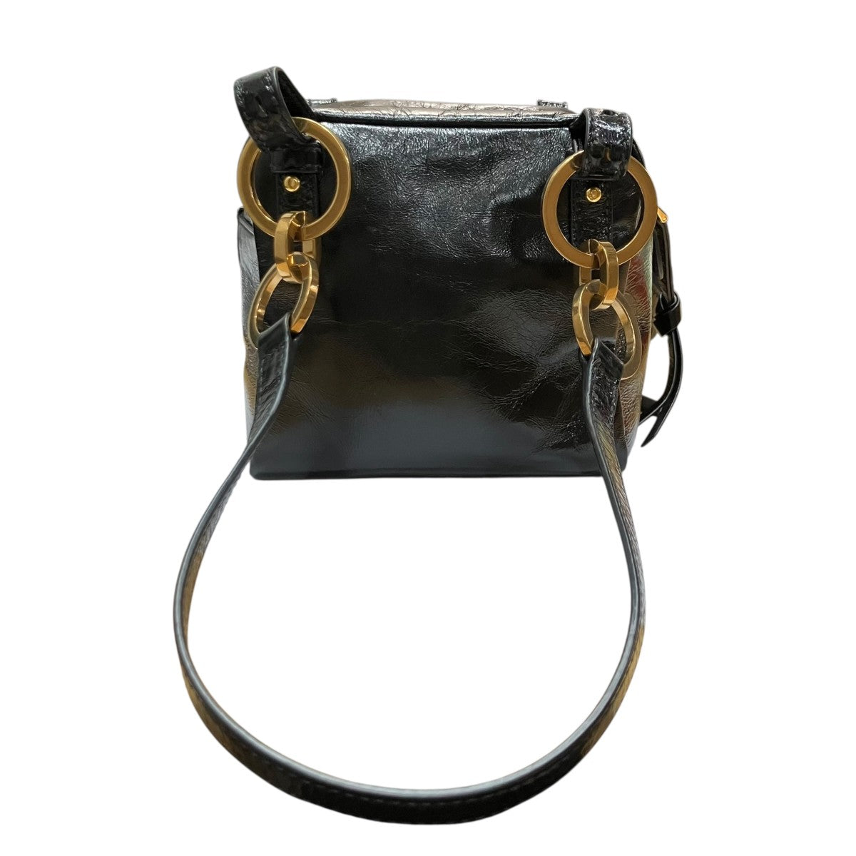 PRADA トップハンドルレザーダングルミニバッグ 古着・中古-4枚目のアイテム画像