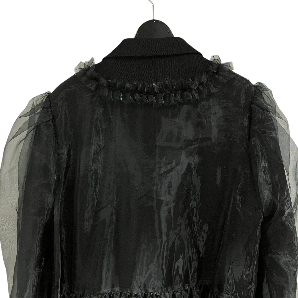 noir kei ninomiya シフォンレイヤードダブルコート 古着・中古-4枚目のアイテム画像