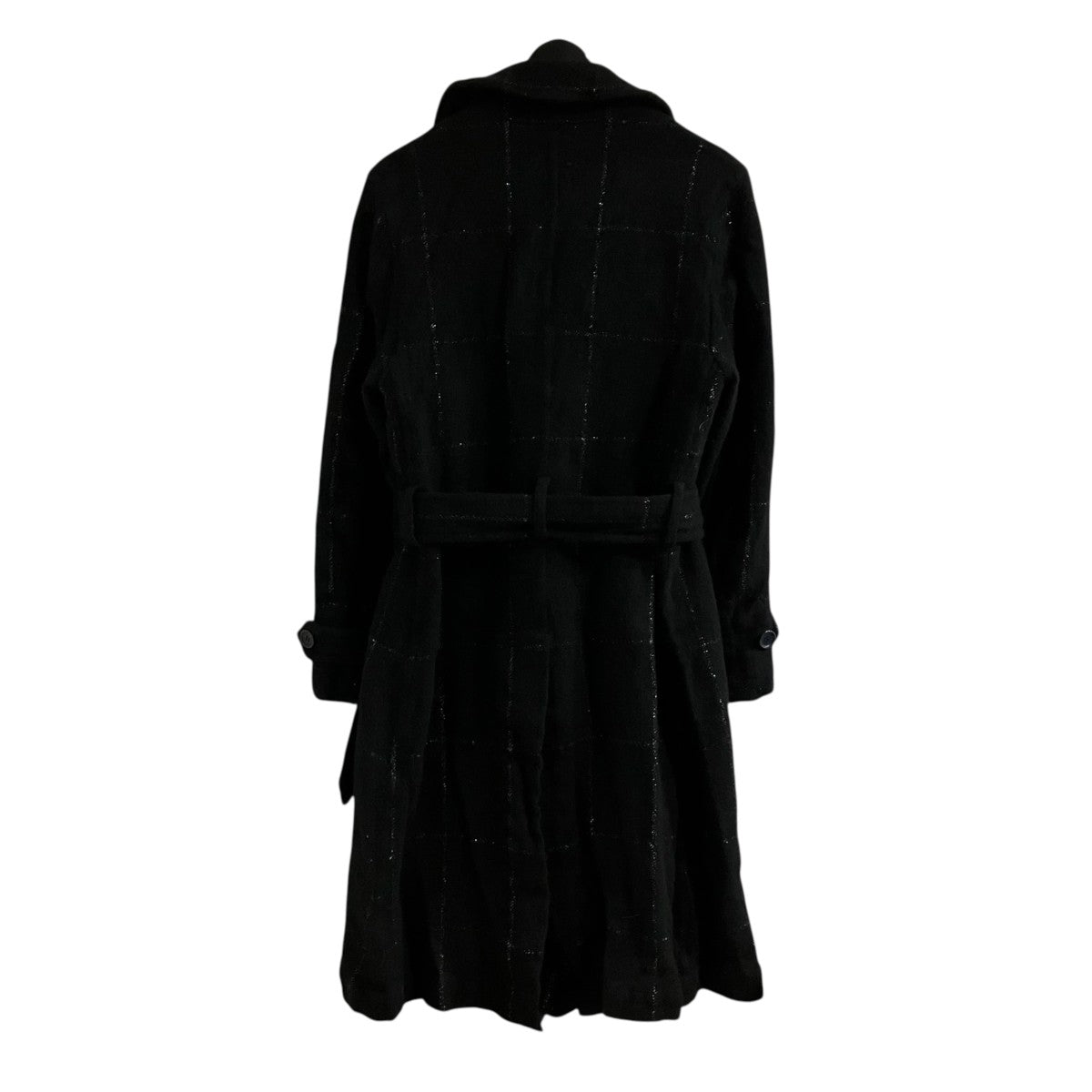 COMME des GARCONS HOMME PLUS ラメチェックウールコート 古着・中古-3枚目のアイテム画像