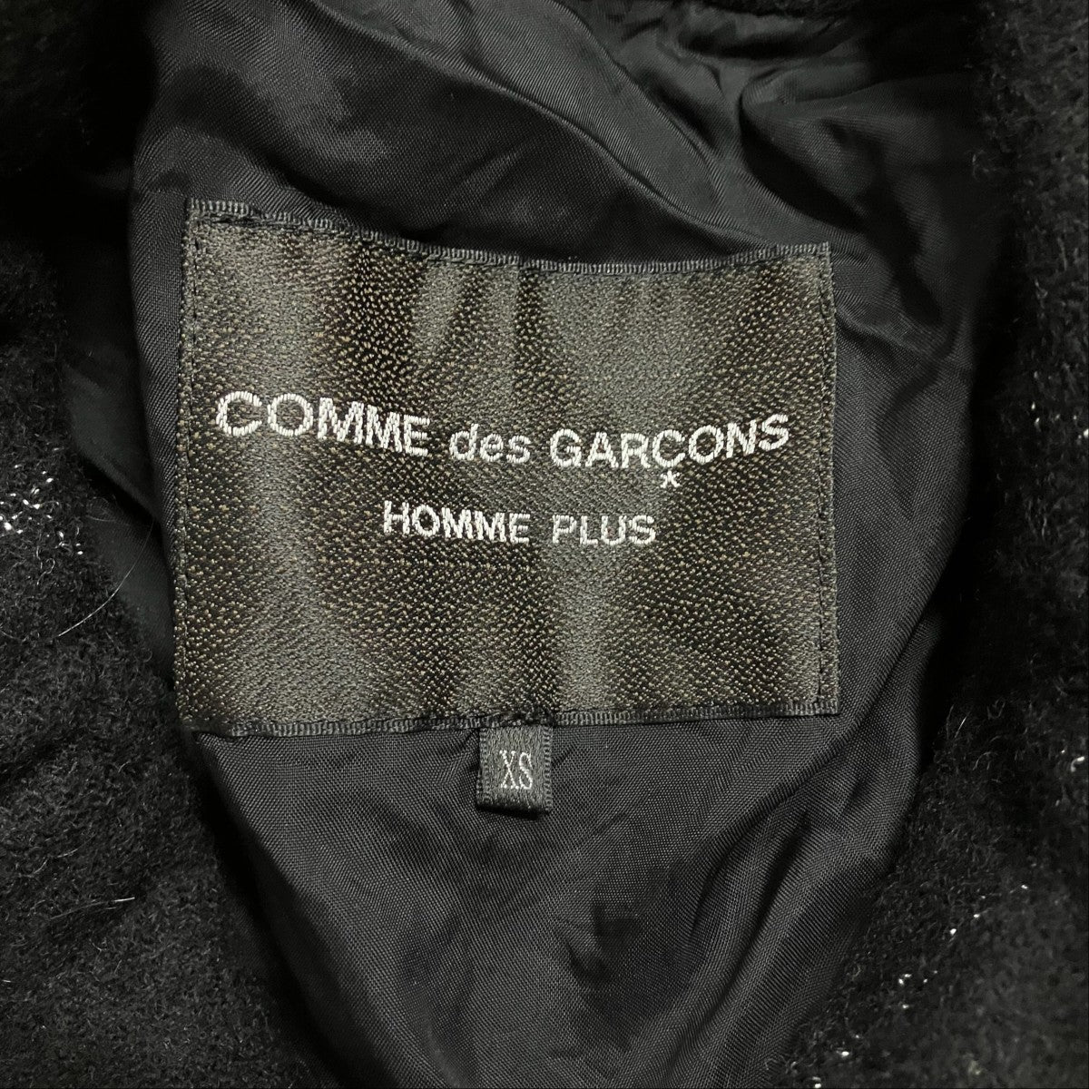 COMME des GARCONS HOMME PLUS ラメチェックウールコート 古着・中古-5枚目のアイテム画像