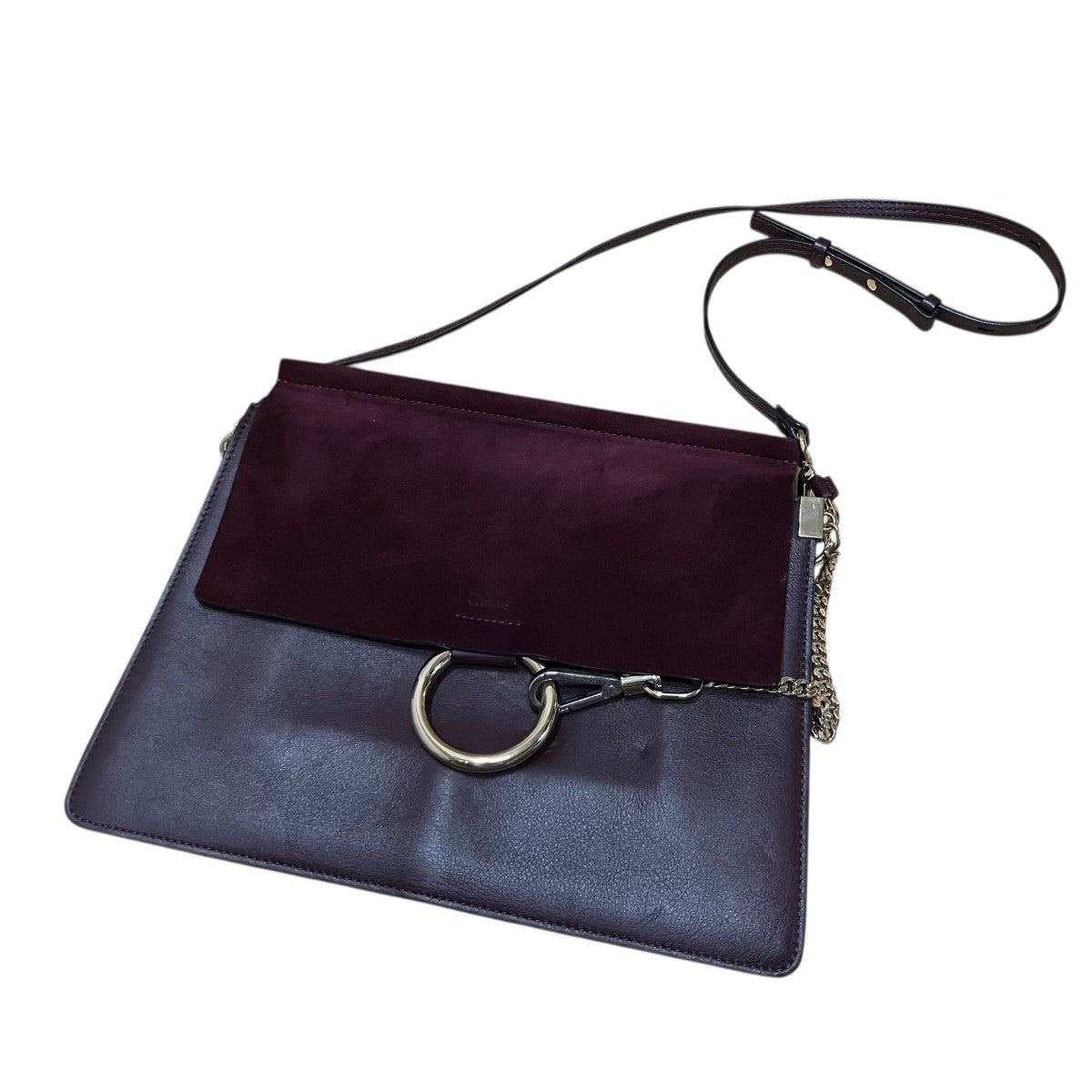 Chloe レザー＆スエード ショルダーバッグ 古着・中古-1枚目のアイテム画像