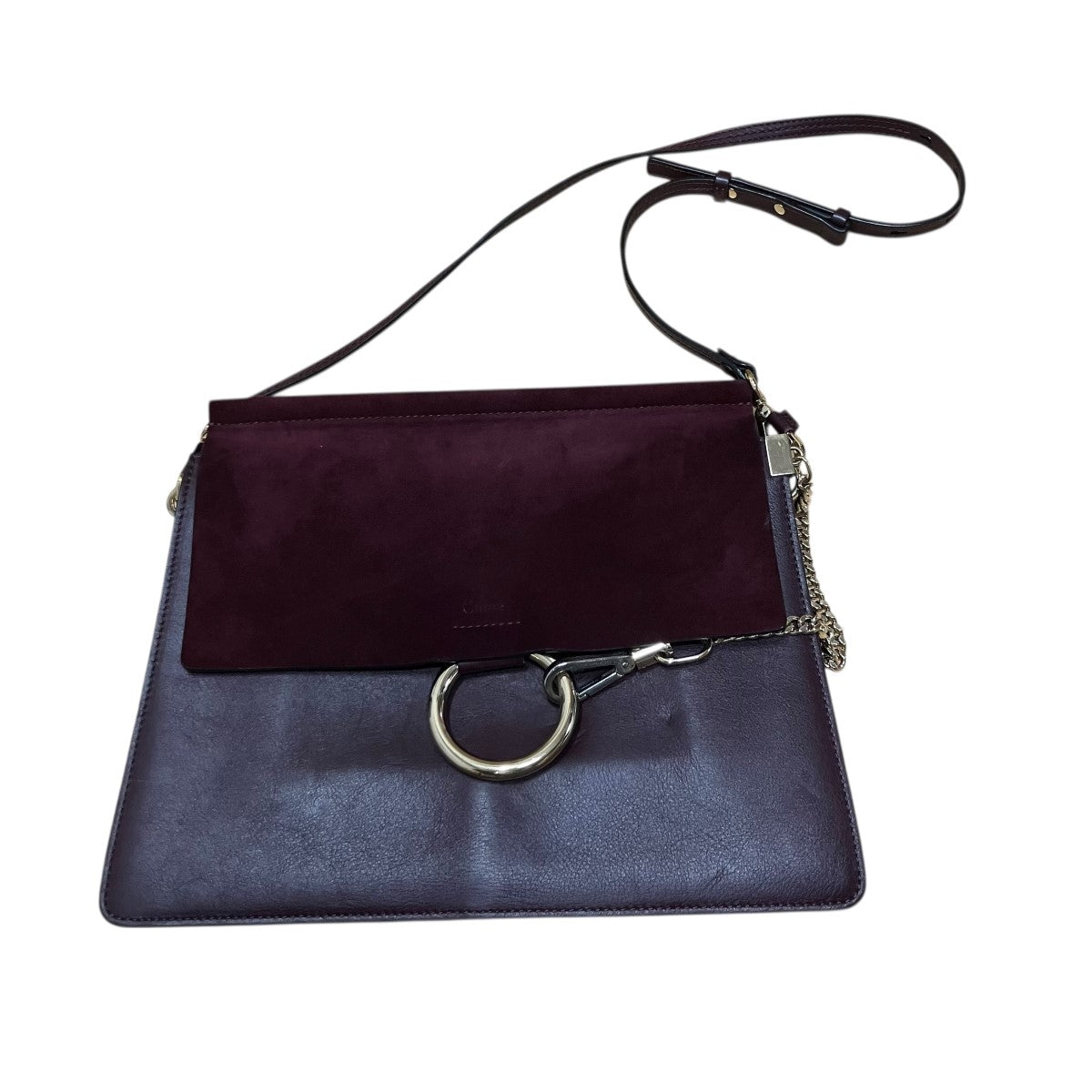 Chloe レザー＆スエード ショルダーバッグ 古着・中古-2枚目のアイテム画像