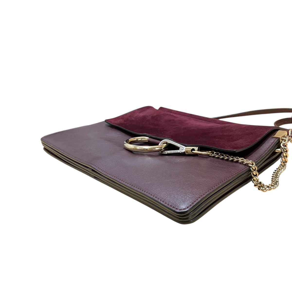 Chloe レザー＆スエード ショルダーバッグ 古着・中古-3枚目のアイテム画像