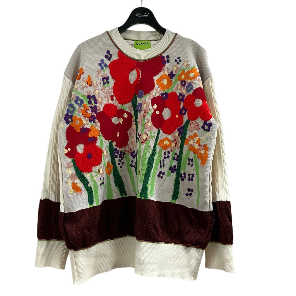 ODAKHA 花柄ニットセーター 古着・中古-1枚目のアイテム画像