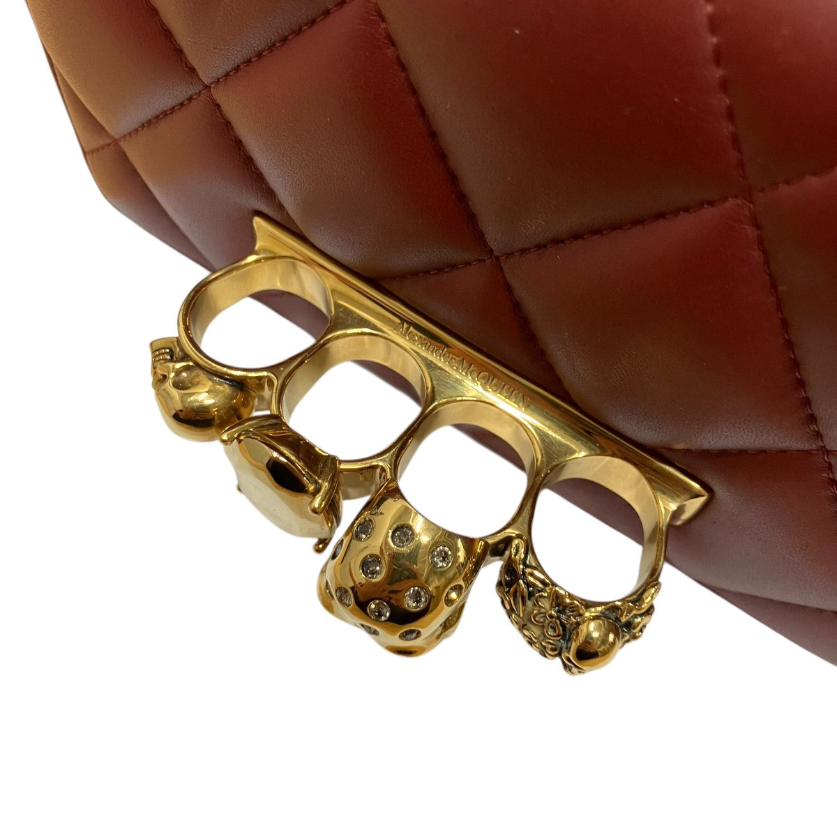 ALEXANDER McQUEEN ジュエルド サッチェル ショルダーバッグ 古着・中古-3枚目のアイテム画像
