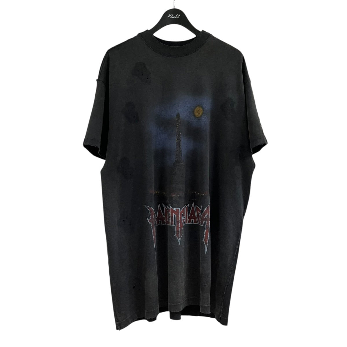 BALENCIAGA エッフェル等プリントダメージ加工Tシャツ 古着・中古-1枚目のアイテム画像