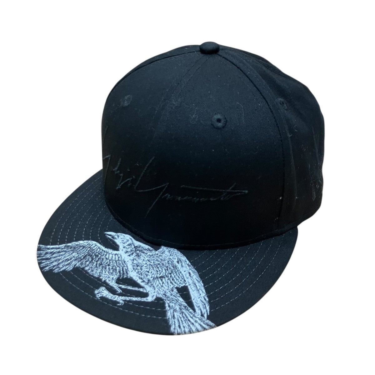 Yohji Yamamoto pour homme×New Era CROW LOGO イーグルプリントキャップ 古着・中古-1枚目のアイテム画像