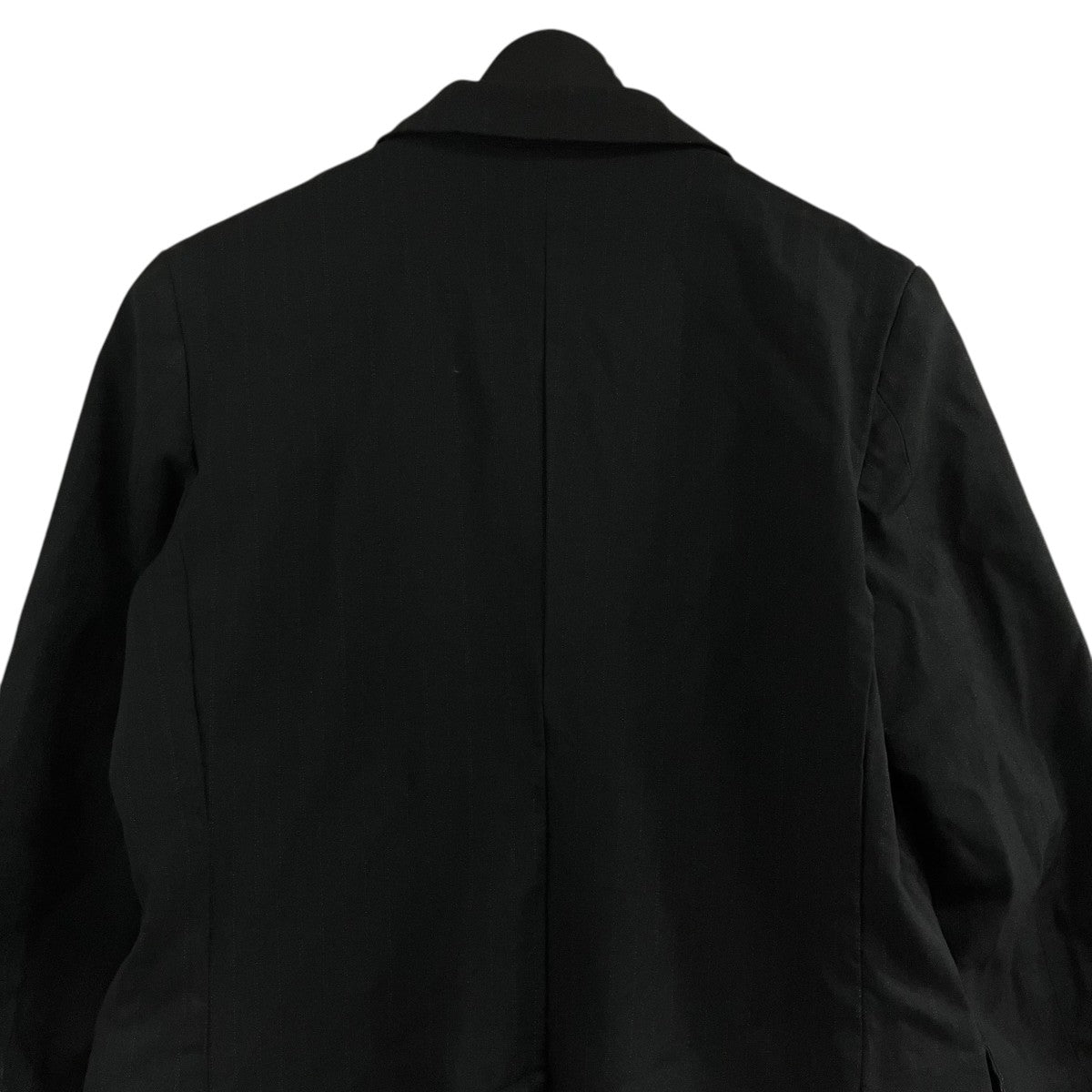 BLACK COMME des GARCONS ポリ縮ストライプテーラードジャケット 古着・中古-4枚目のアイテム画像
