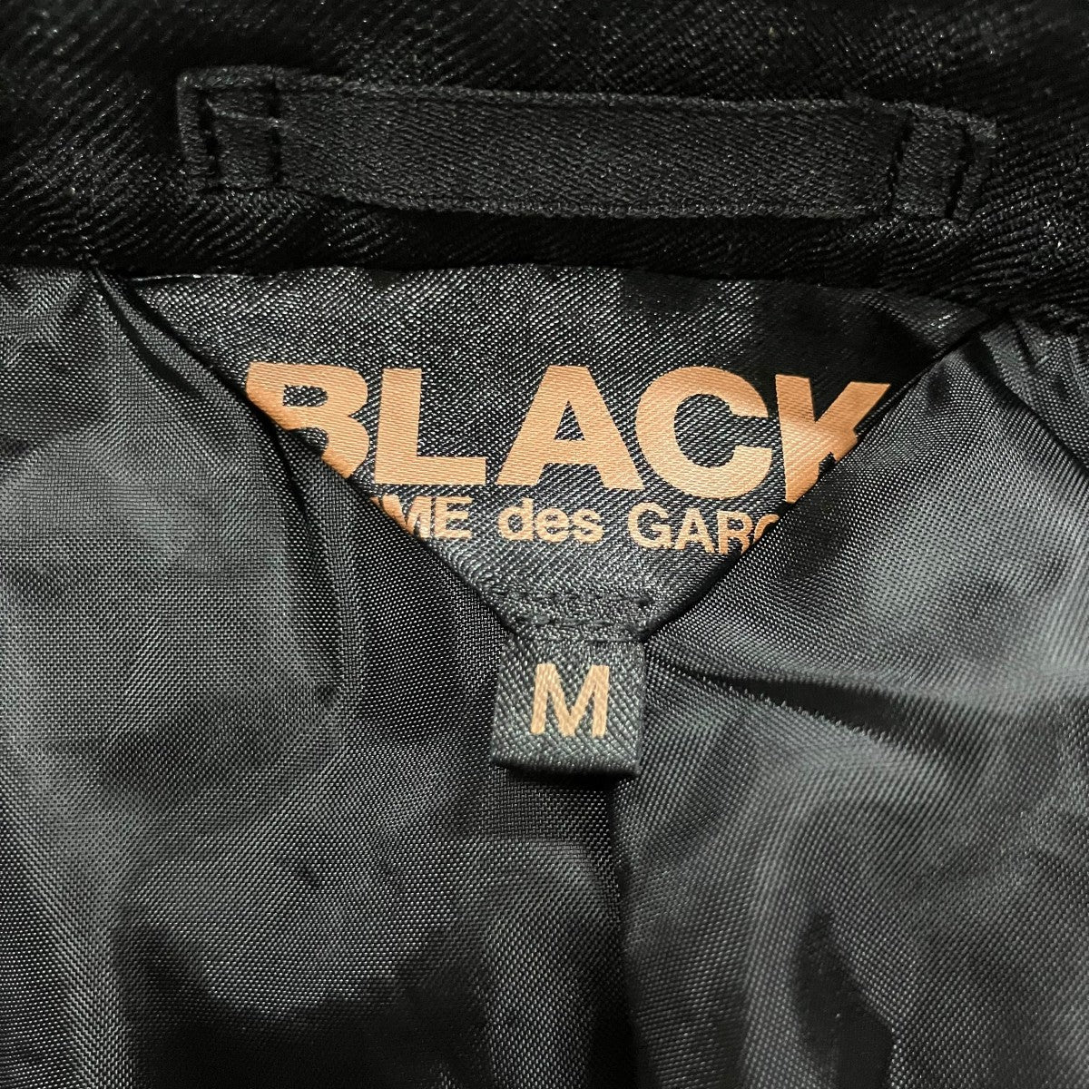 BLACK COMME des GARCONS ポリ縮ストライプテーラードジャケット 古着・中古-5枚目のアイテム画像