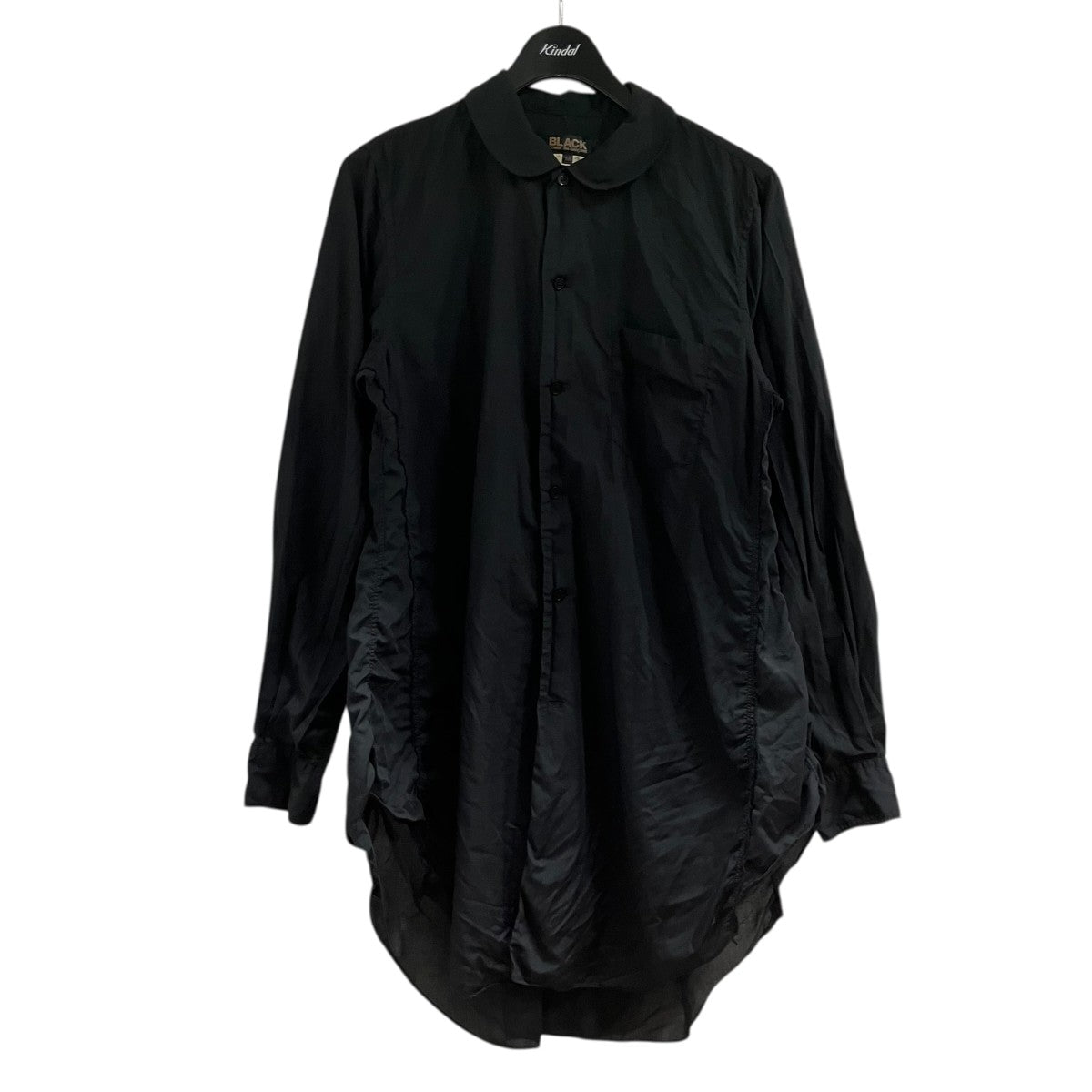 BLACK COMME des GARCONS カットオフデザインシアードレスシャツ 古着・中古-1枚目のアイテム画像