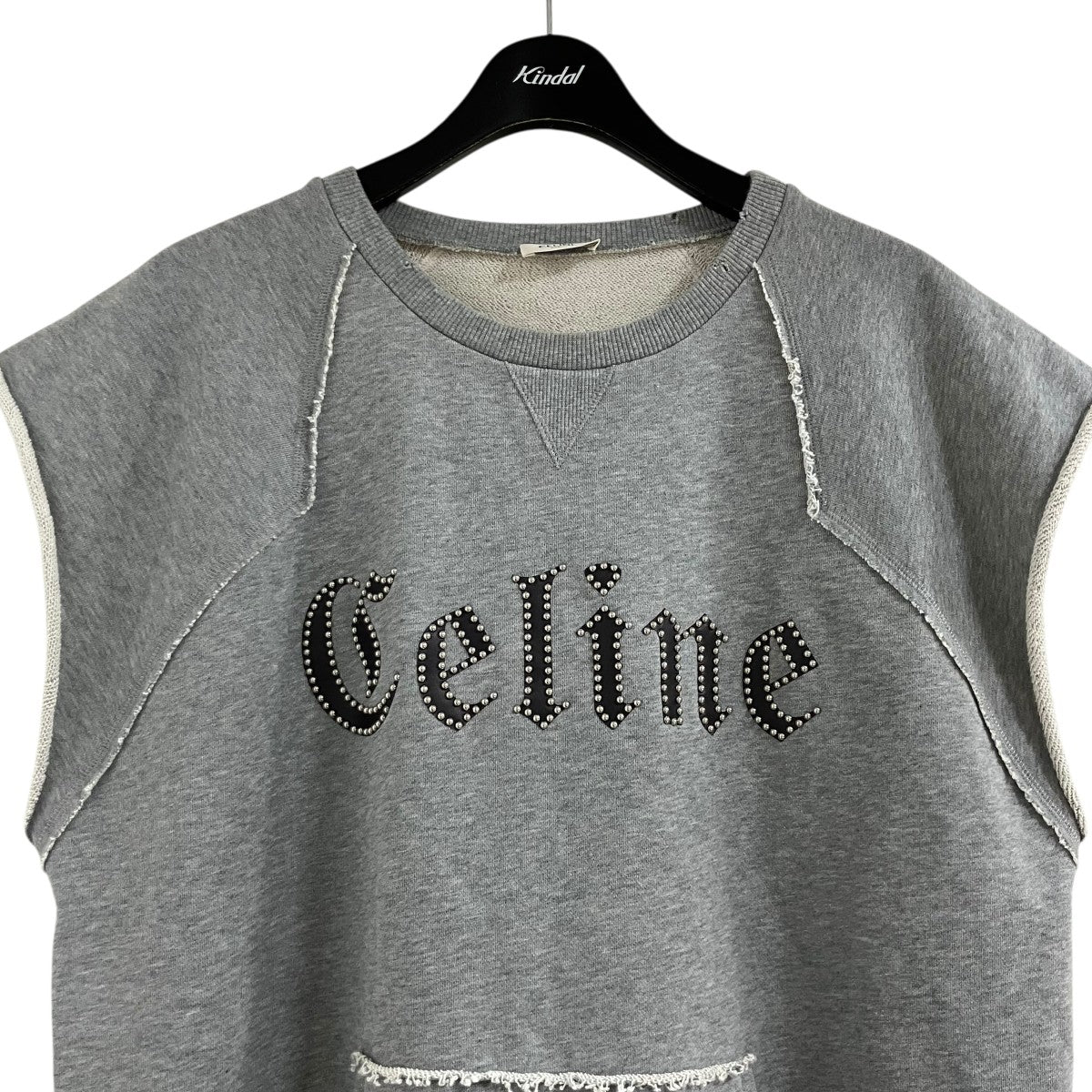 CELINE ノースリーブスタッズロゴスウェットトレーナー 古着・中古-2枚目のアイテム画像