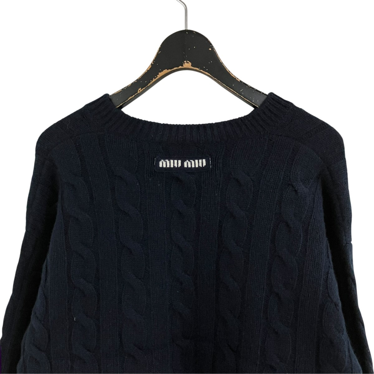 カシミヤ クロップドニットセーター