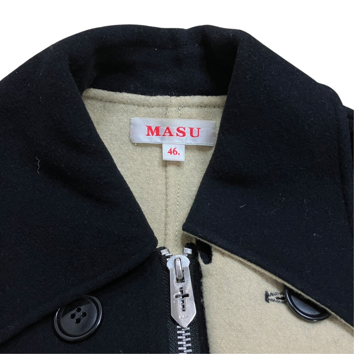 MASU ジップアップクローバースタッズコート 古着・中古-5枚目のアイテム画像