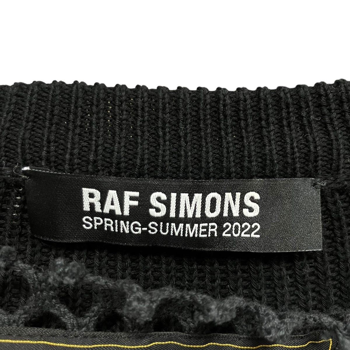 RAF SIMONS(ラフシモンズ) メッシュレイヤードニットベスト ブラック