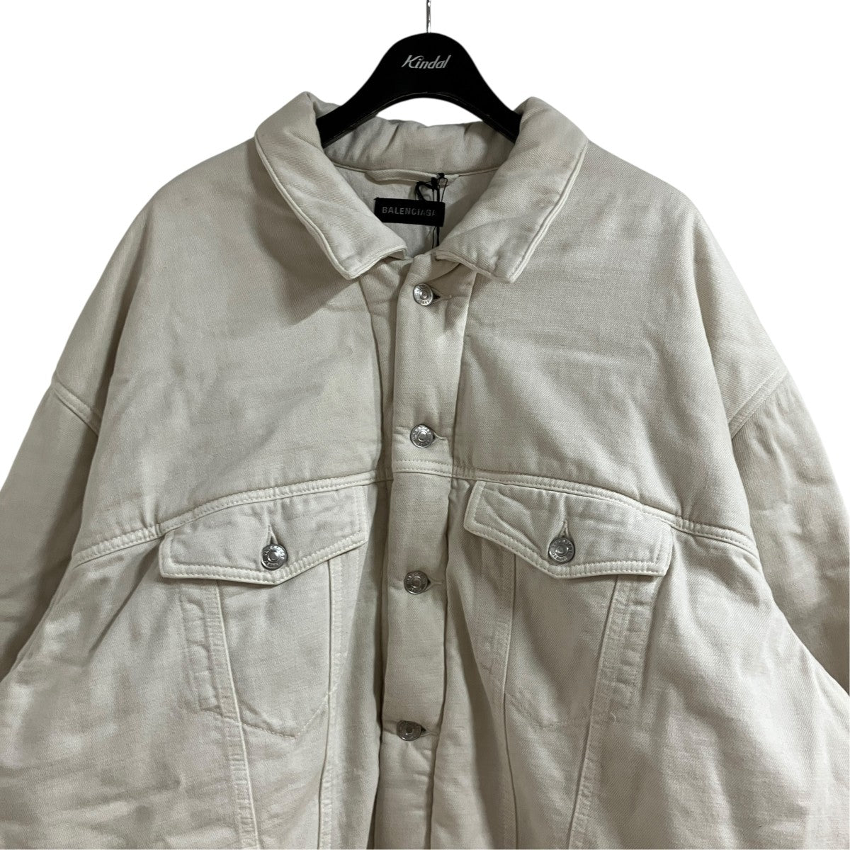 BALENCIAGA パッティングデニムジャケット 古着・中古-2枚目のアイテム画像