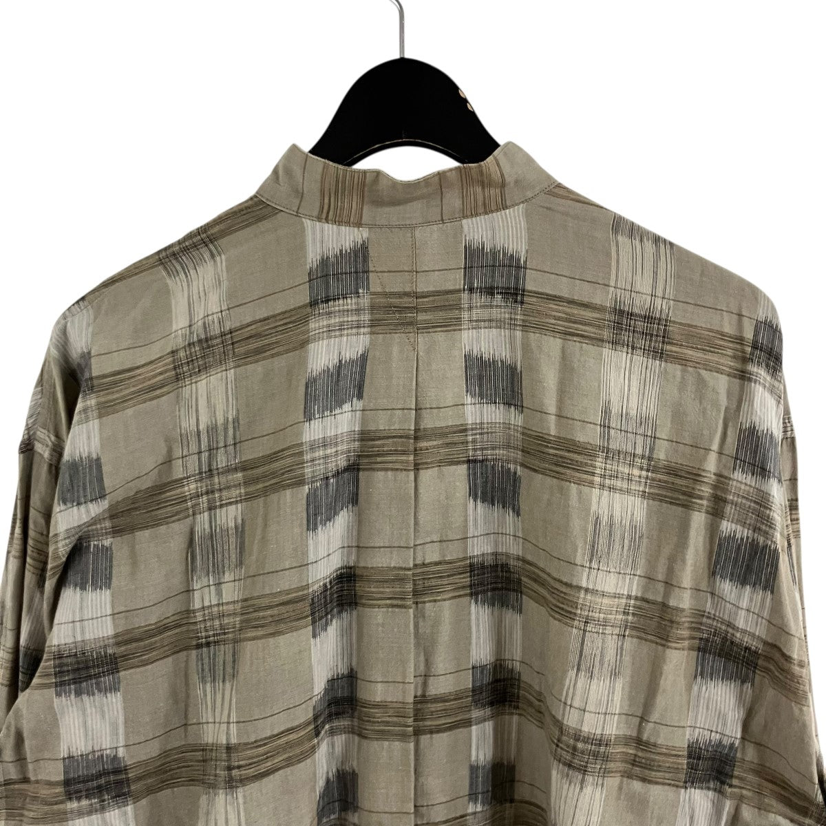 ISSEY MIYAKE MEN スタンドカラーチェックシャツ 古着・中古-4枚目のアイテム画像