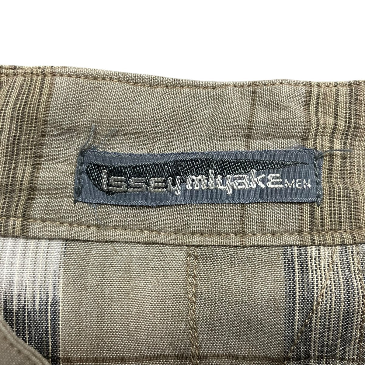 ISSEY MIYAKE MEN スタンドカラーチェックシャツ 古着・中古-5枚目のアイテム画像