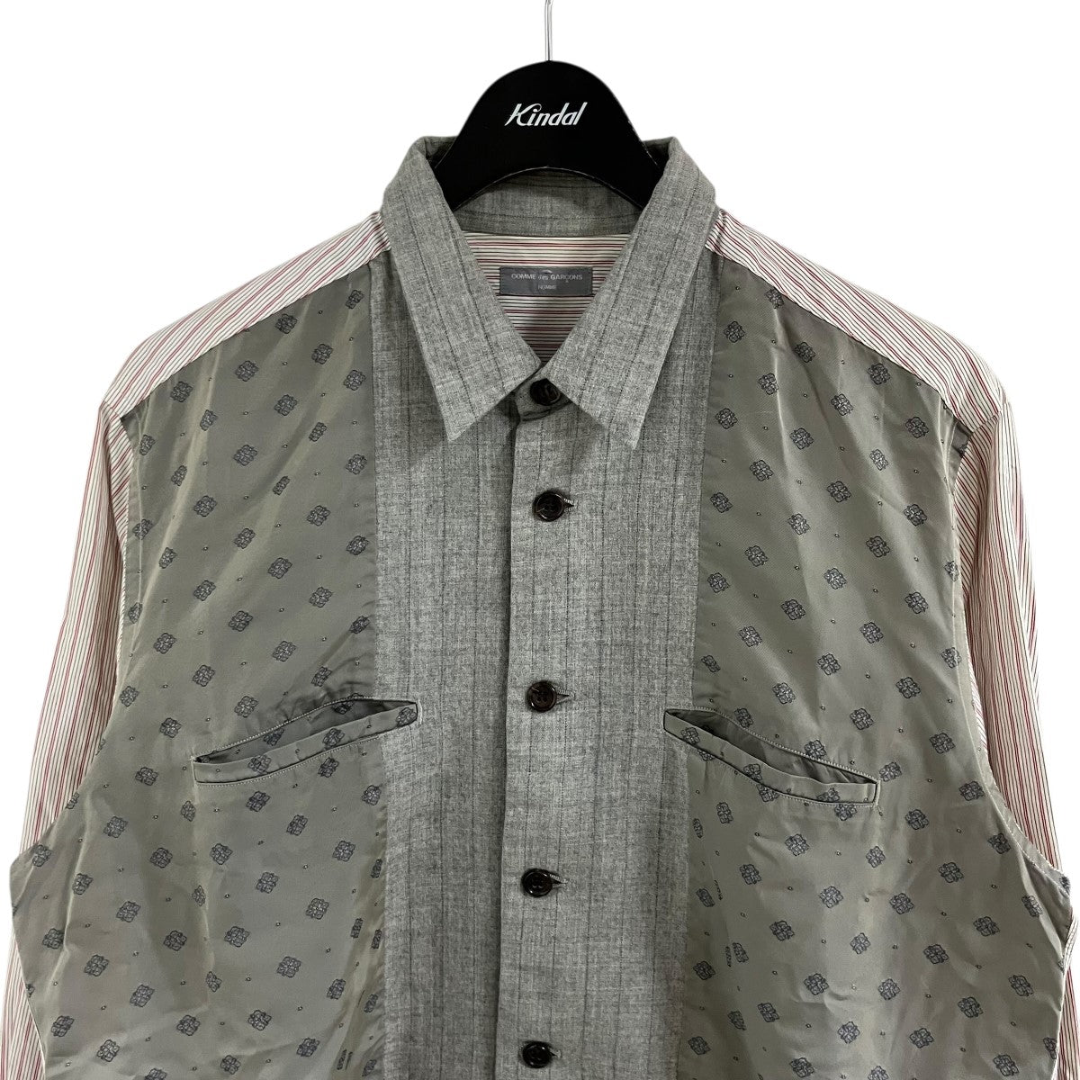 COMME des GARCONS HOMME ドッキング切替シャツ 古着・中古-2枚目のアイテム画像
