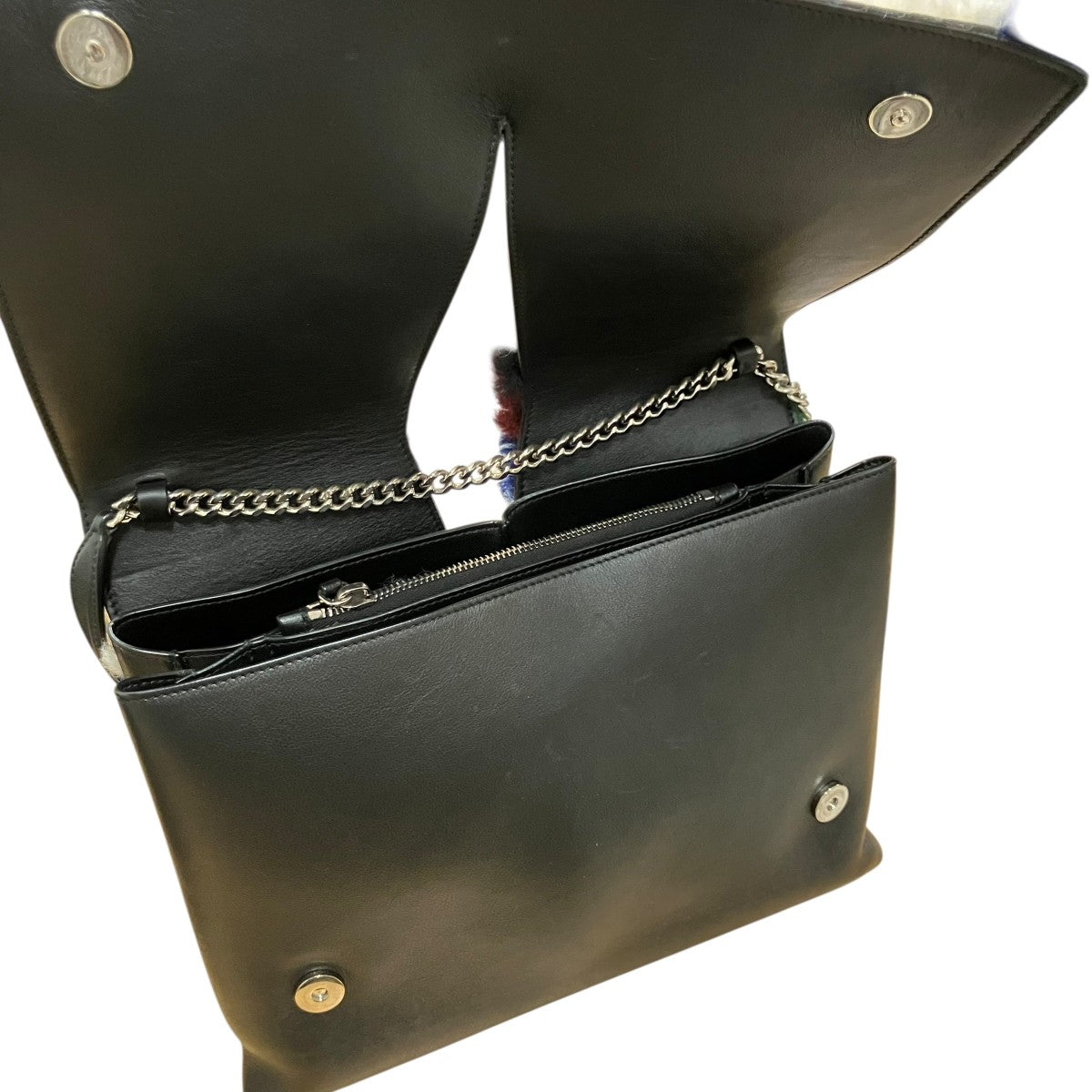 JIL SANDER ファーレザーショルダーバッグ 古着・中古-6枚目のアイテム画像