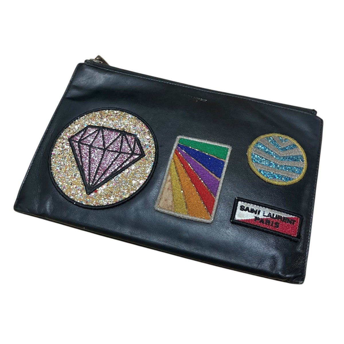 Saint Laurent Paris パッチクラッチバッグ 古着・中古-1枚目のアイテム画像