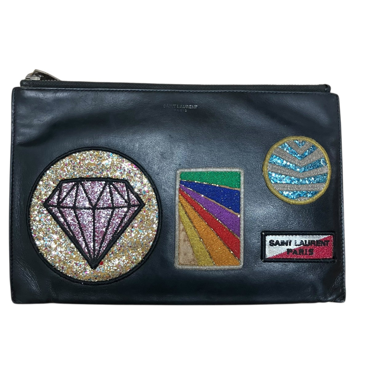 Saint Laurent Paris パッチクラッチバッグ 古着・中古-2枚目のアイテム画像