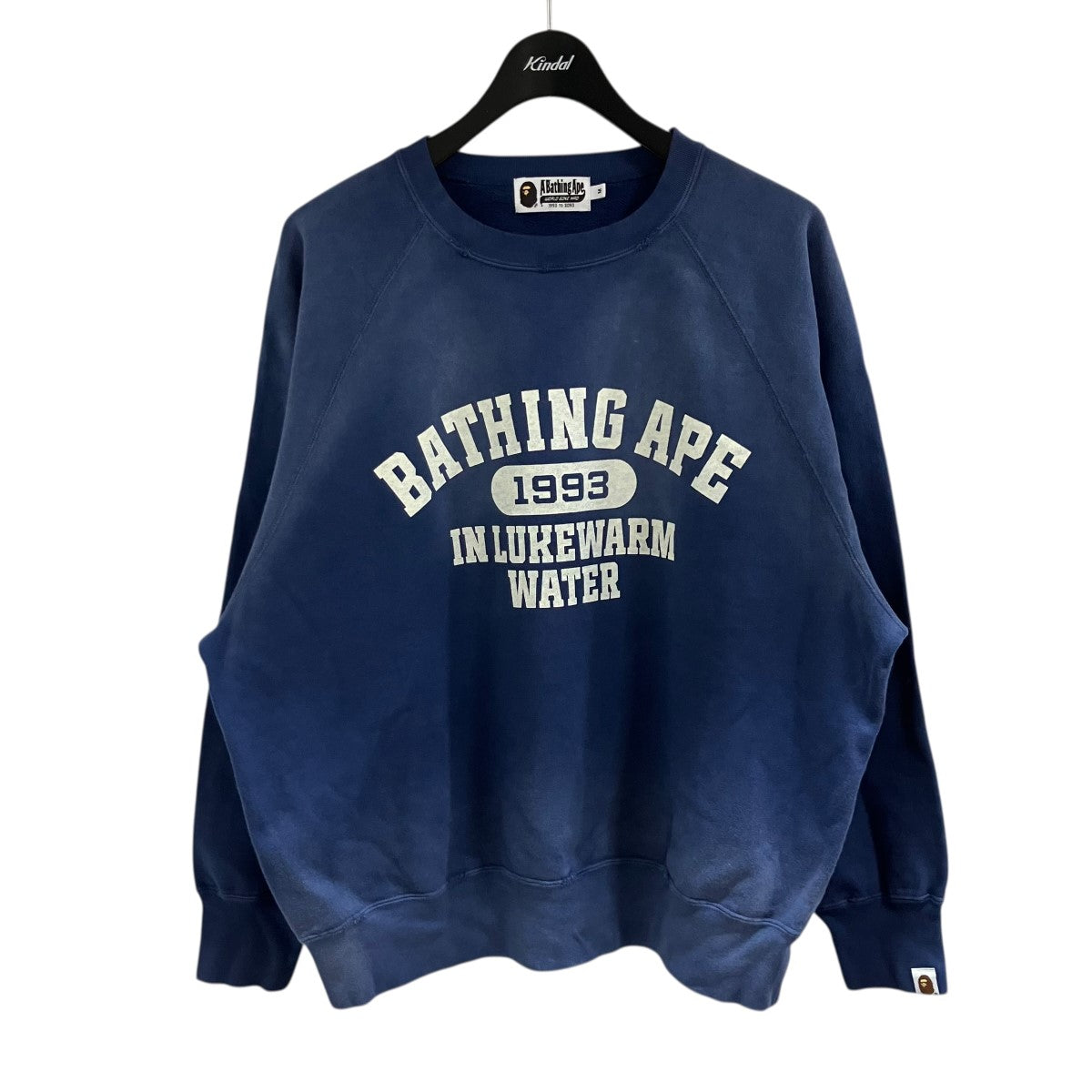 A BATHING APE ダメージ加工ウォッシュドスウェット 古着・中古-1枚目のアイテム画像