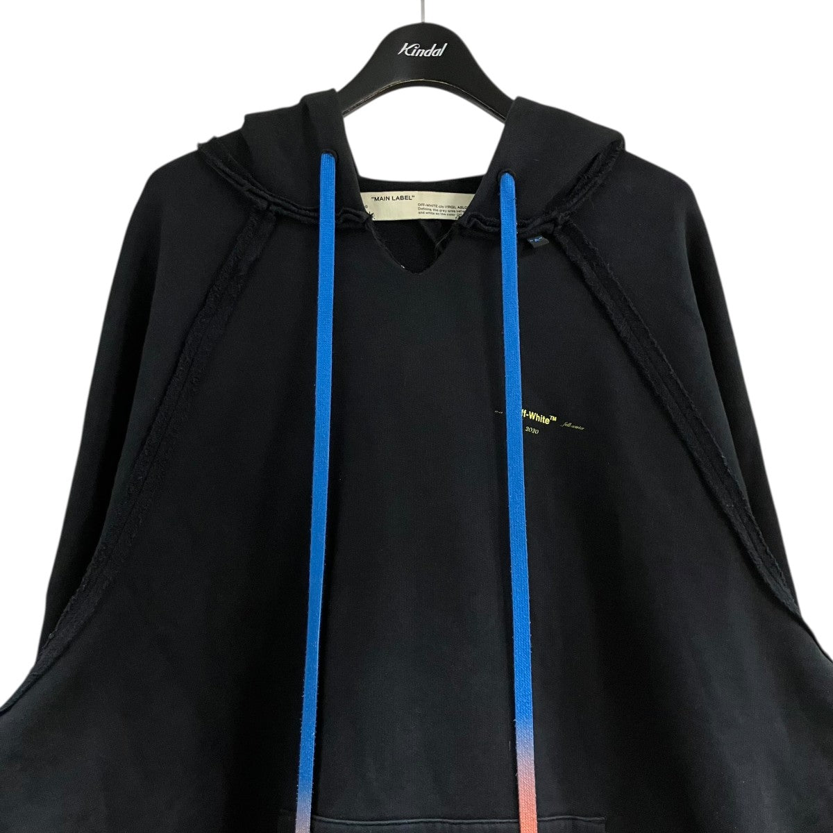 OFFWHITE 19AWプルオーバー バックロゴ プリントパーカーOMBB057F19E30010 VIRGIL ABLOH 古着・中古-2枚目のアイテム画像
