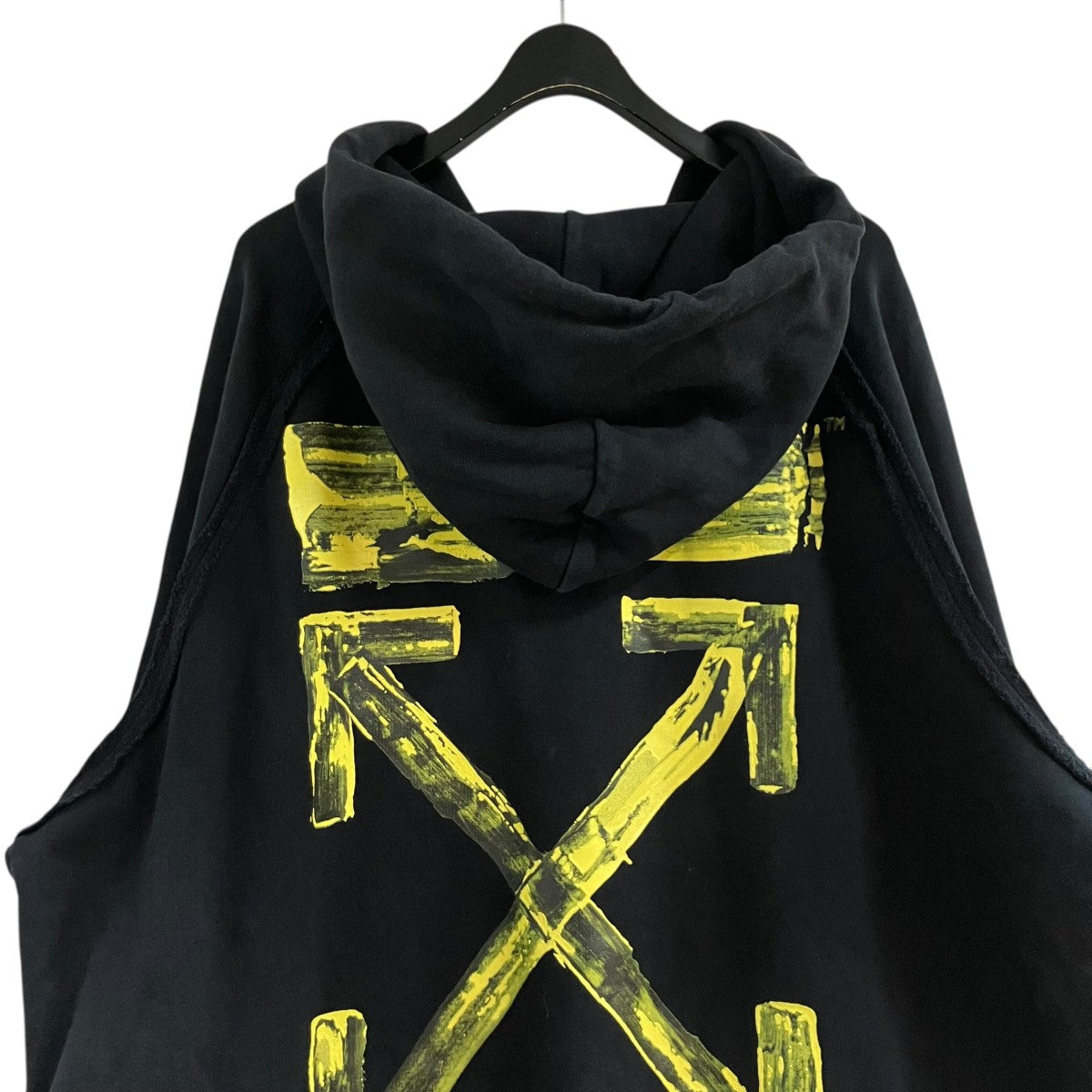 OFFWHITE 19AWプルオーバー バックロゴ プリントパーカーOMBB057F19E30010 VIRGIL ABLOH 古着・中古-4枚目のアイテム画像
