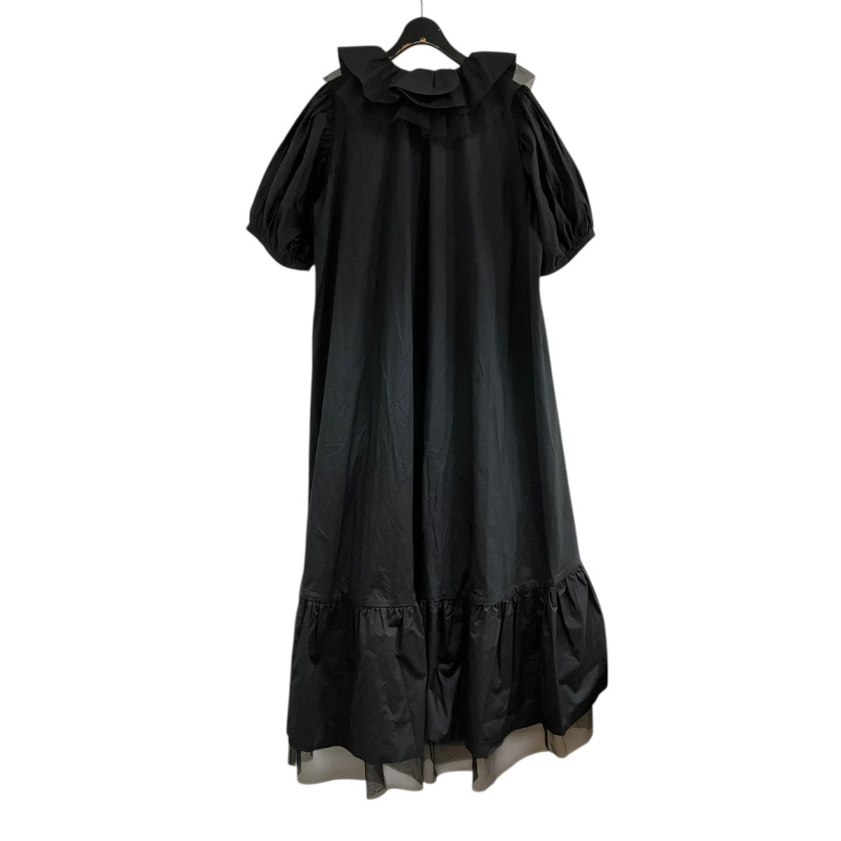 VIVIANO チュールフリルシャツワンピース 古着・中古-3枚目のアイテム画像