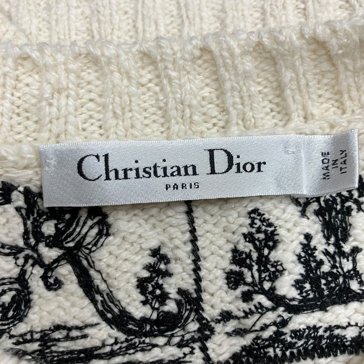 Christian Dior Dior Alphabet ウール ＆ シルク ニット ベスト セーターベスト 古着・中古-5枚目のアイテム画像