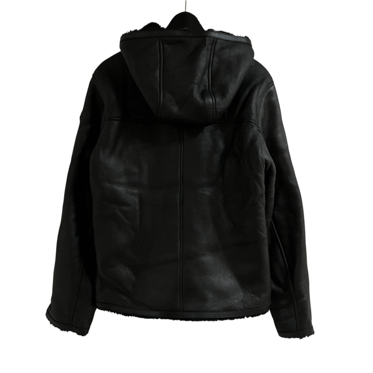 MONCLER レザーシャルナスレ フードレザージャケット ムートンジャケット 古着・中古-3枚目のアイテム画像
